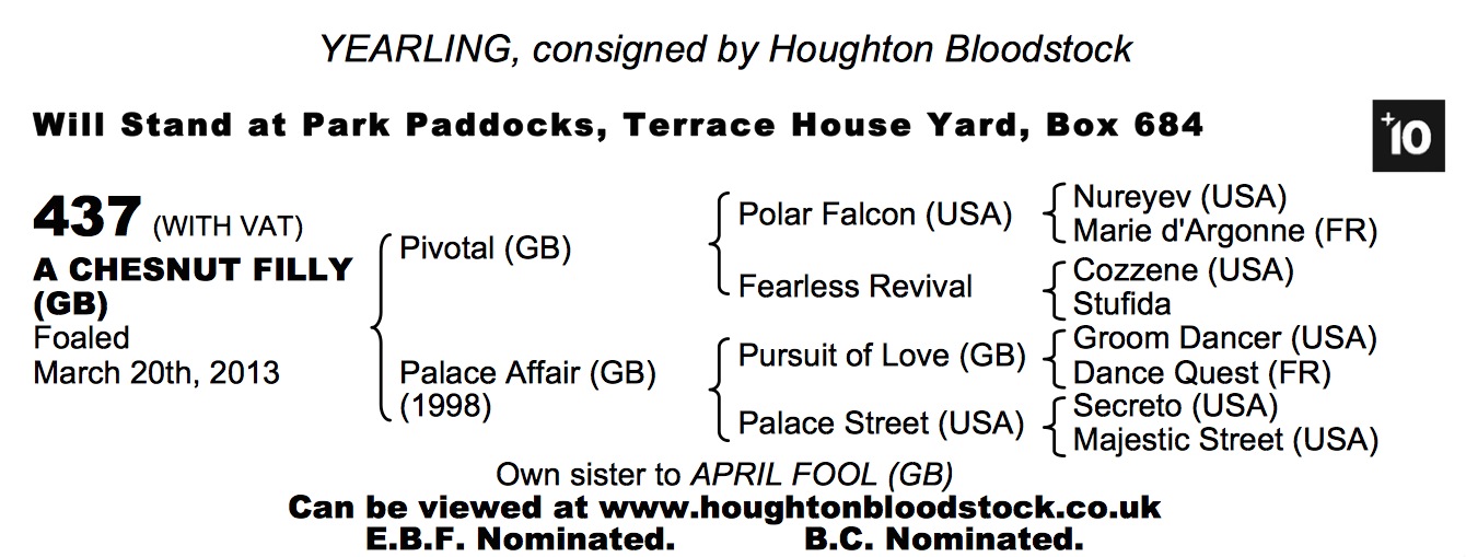 Lot 437 - Pivotal (GB) / Palace Affair (GB) Ch.F.