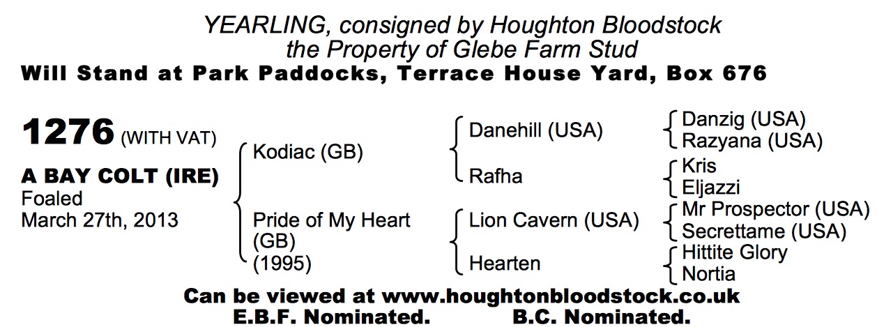 Kodiac (GB) / Pride of My Heart (GB) B.C.
